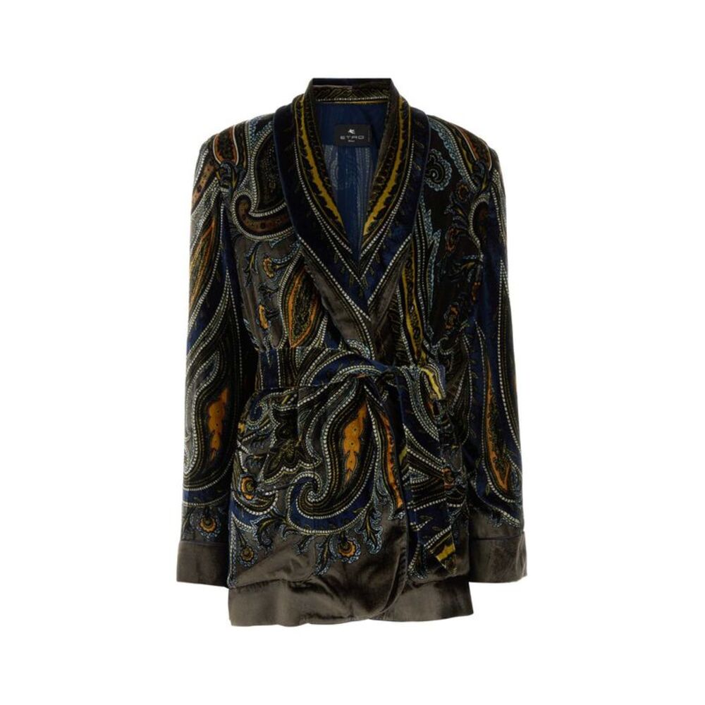 Etro Women Printed Velvet Blazer